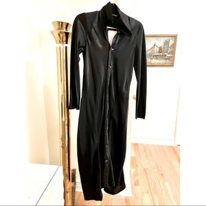 Comme des GARÇONS Satin Maxi Dress. Black. Great Condition. Sz XS